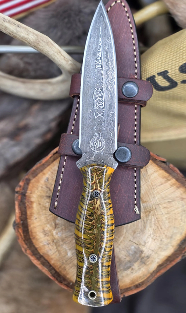 Damascus PINECONE DAGGER Custom Handmade Hunting Sport Knife