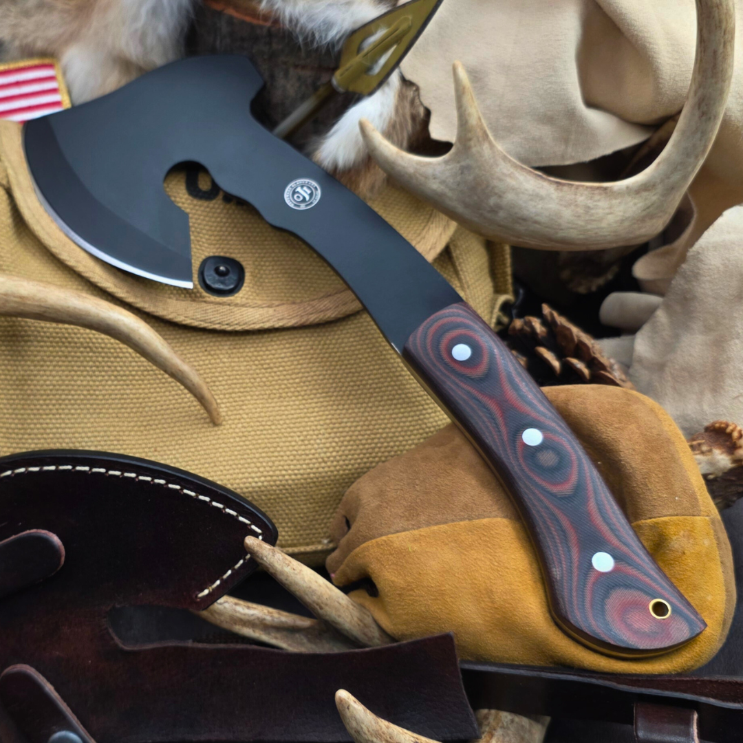 Handmade D2 Steel Custom MICARTA Camping Hatchet  AXE